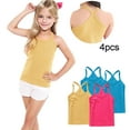 thumbnail image 2 of zbxnLI Toddler Girls Tank Tops 4 Pack Sleeveless Ribbed Basic Undershirts Dance Tank Shirts for Little Girls, 2 of 6