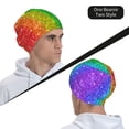 thumbnail image 5 of KLL Glitter Rainbow Winter Fall Beanie Knit Hats for Men & Women - Warm & Soft Stylish Toboggan Caps for Cold Weather, 5 of 6