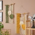 thumbnail image 3 of Decoración de pared de macramé ecológica, arte de pared de macramé bohemio con patrón de tejido geométrico y detalles de borlas, encanto bohemio chic para la entrada de la galería del hotel, 3 of 5
