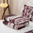 thumbnail image 6 of Homewish Retro Red Zipper Queen Comforter Set with Fitted Sheet and 2 Pillowcases,Contemporary Aesthetic Zipper Bedding Set,Reversible,4pcs, 6 of 8