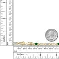 thumbnail image 6 of Gem Stone King 18K Yellow Gold Plated Silver Green Created Emerald and Lab Grown Diamond Bracelet for Women | 3.41 Cttw | Gemstone May Birthstone | Oval 6X4MM | Length 7.25 inches, 6 of 6