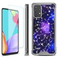 thumbnail image 1 of Shockproof Bumper Phone Case for Samsung Galaxy A53 5G, with Tempered Glass Screen Protector, by OneToughShield ® - Constellations, 1 of 3