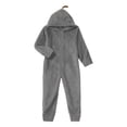 thumbnail image 6 of Unisex Adult Onesie Pajamas BWASD Casual One Piece Snug Fit Thick Warm Plush Pajamas Soft Solid Color Long Sleeve Hooded Loungewear Soft for Fall Winter Sleepwear ,3XL, 6 of 7