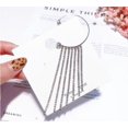 thumbnail image 2 of Personalidad clip largo de oreja de borla de taladro completo sin orificios para las orejas pendientes femeninos cadena de garra de diamantes de imitación de temperamento, 1 pieza, plata, oreja izquierda brillar Electrónica, 2 of 5