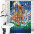thumbnail image 4 of Cartoon Scooby Doo Shower Curtain Waterproof Polyester Fabric Bathroom Curtain Decorative Set with 12 Hooks, 4 of 7