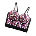 thumbnail image 4 of Zhi Women's Floral Cami Top with Built-In Bra, Cropped Length & Adjustable Straps, Casual Wear, 4 of 6