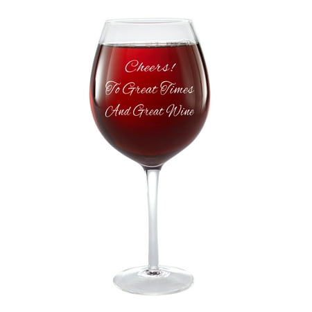 Personalized Create Your Own XL Wine Glass, Message, Choose Script or (Personalized Best Friend Wine Glasses)