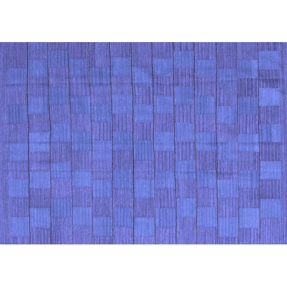 Ahgly Company Indoor Rectangle Abstract Blue Contemporary Area Rugs, 8' x 12'
