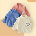 thumbnail image 5 of Esaierr Kids Toddler Boys Girls Fall Winter Jacket Outwear Baby Fleece Warm Jacket Coats Solid Color Zip-Up Light Casual Newborn Thick Warm Outwear for 9M-4 Years, 5 of 7