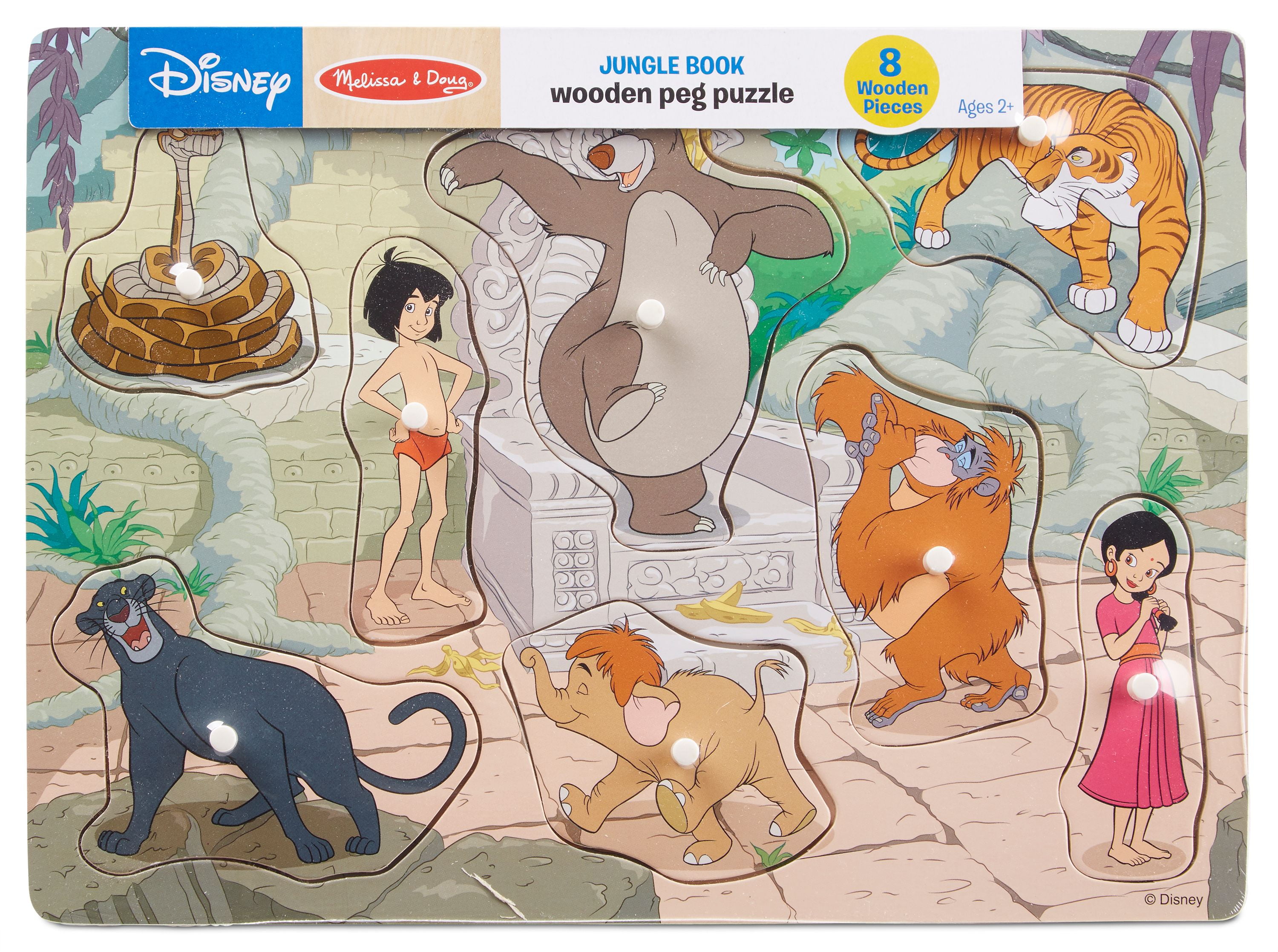 80 Pezzi Puzzle A5-Blocco KIDS GAME-DISNEY junglebook Mowgli TARZAN 