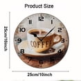 thumbnail image 2 of ZXCXRQFa Cup Of Coffee On The Table Wood Wall Clock Silent Non-Ticking Kitchen Desk Clock Battery Operated Analog Decorative Round Clocks 10 in Garden Home Decor, 2 of 7