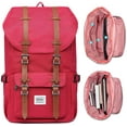 thumbnail image 3 of KAUKKO School Travel backpack for university flexible with laptop for 15",22L(Nylon Red2pc), 3 of 5
