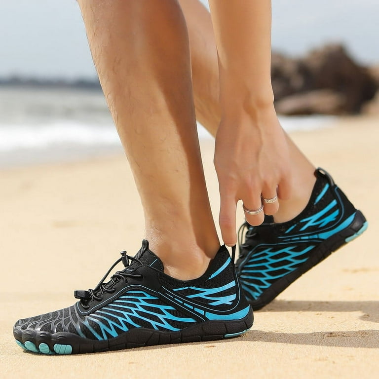 Mens Quick Dry Water Shoes Barefoot Swim Shoes Breathable Aqua Shoes for Outdoor Hiking Black Size 13