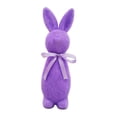 thumbnail image 2 of Easter Bunny Figurine Flocked Rabbit Statue Decorative Foam Material for Home Office Spring Decor, 2 of 8