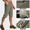 thumbnail image 3 of liyiyiyia Cargo Pants for Men Quick Drying Shorts Hiking Fishing Capris Breathable Outdoor Golf Pants, 3 of 10