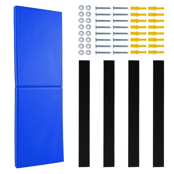 KFFKFF Athletic Wall Cushioning, 71 x 24 x 2 inch Resilient Wall Cover, Detachable 2" Thick Foam Dense Basketball Arena Wall-Attached Cushioning, Robust Water-Resistant Safety Pad for Gym