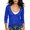 01 Blue, variant on Womens Blouses V Neck Banded Bottom Tops Casual Shirt Cute Tunic 2026 Fall Spring Summer Clothes