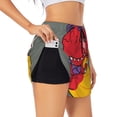 thumbnail image 3 of Running Shorts for Women, Baseball Dinosaur Swing Workout Athletic Shorts with Pockets, Lounge Yoga Shorts Women, 3 of 7