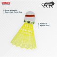 thumbnail image 4 of Cosco Aero 350 Nylon Badminton Shuttlecocks , Pack Of 6 | Yellow , Proudly Made In India , Base Material - Recycled Cork, 4 of 5