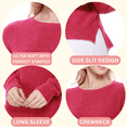 thumbnail image 3 of YEMAK Women's Long Sleeve Crewneck Lightweight Casual Soft Knit Pullover Sweater MK8015-DOR-L, 3 of 7