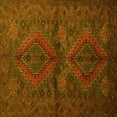 thumbnail image 1 of Ahgly Company Machine Washable Indoor Square Persian Yellow Traditional Area Rugs, 4' Square, 1 of 4