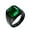 Black Green, variant on Women Men's Gem Ring Stainless Steel Diamond Bnad Ring for Couple Engagement Promise Comfort Fit Silver Black Size 9