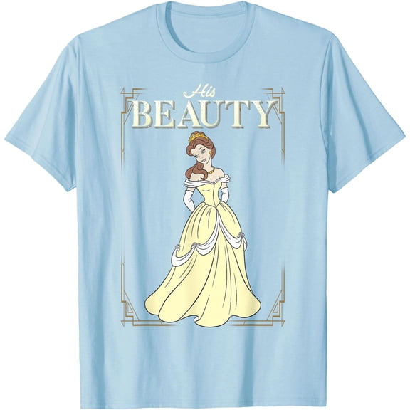 Beauty and the Beast Belle His Beauty Vintage Frame DTG Print Unisex T-Shirt