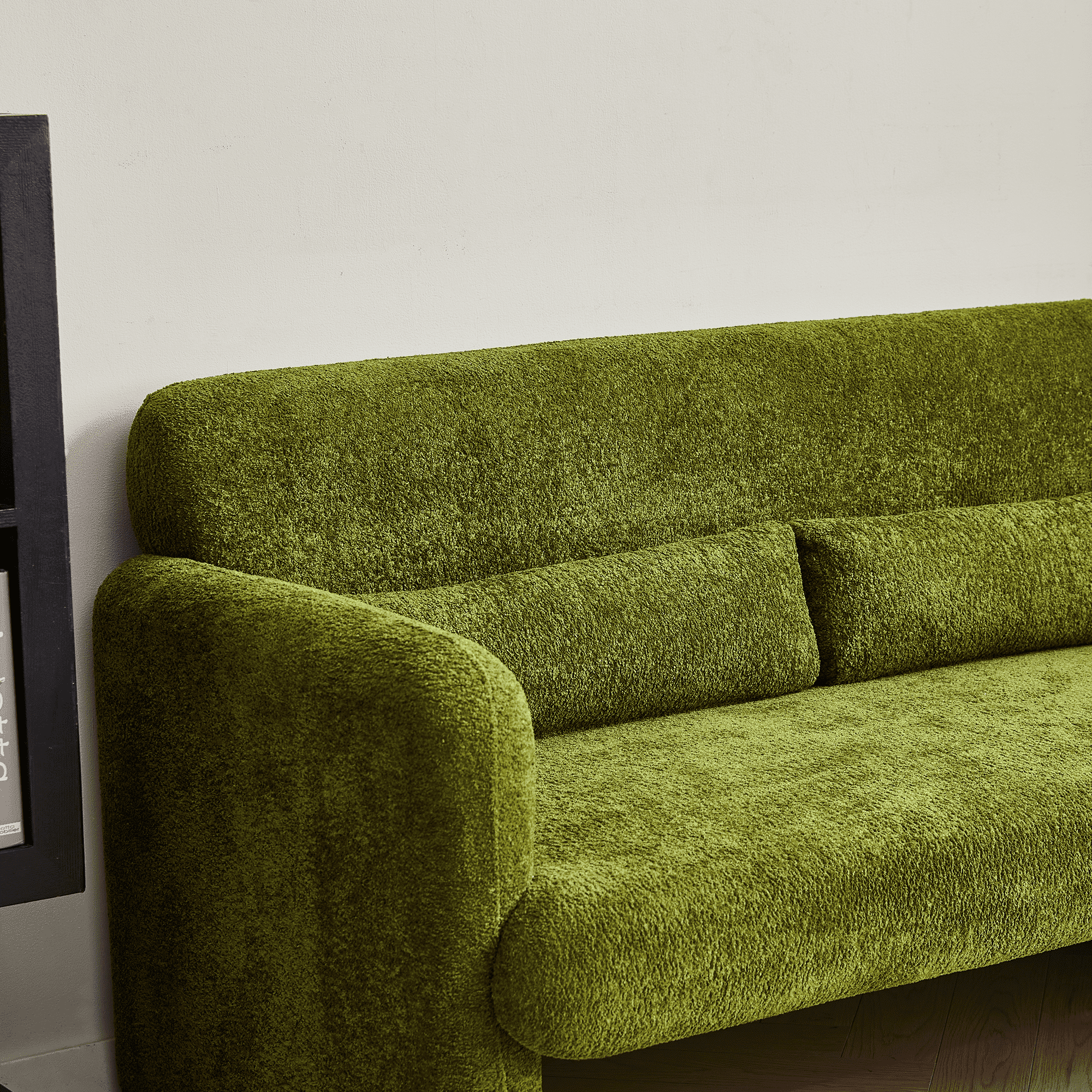 MAYEERTY 59 Inch Velvet Loveseat Sofa with Support Pillow Tool-Free Assembly for Living Room