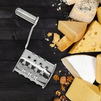 SEWCHICS Stainless Steel Rotary Cheese Grater with Handle, 2-Piece Set, , Kitchen Tool for Easy Grating