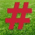 thumbnail image 1 of Advanced Graphics 3241 20 x 15 in. Hash Symbol Outdoor Yard Sign, Pink, 1 of 1