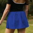 thumbnail image 4 of Midi Skirt Summer New Womens Summer Short Skirt 2025 High Waist Casual Cute A-Line Mini Skirts with Built in Short Blue XXL, 4 of 7