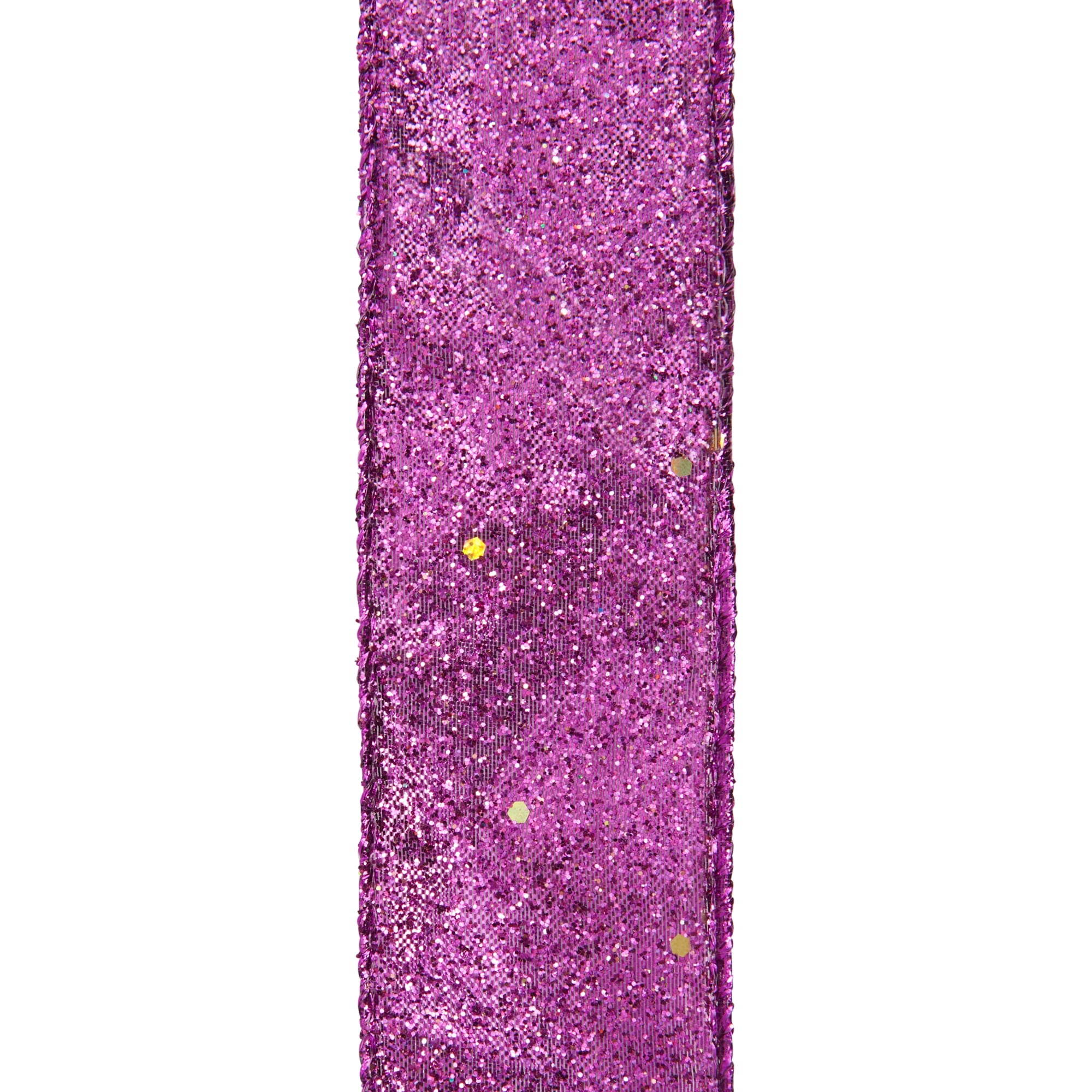 Offray Ribbon, Grape Purple 1 1/2 inch Wired Edge Metallic Ribbon, 9 feet