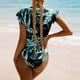 thumbnail image 1 of Bikini De Una Pieza Trajes de una pieza de verano Estilo europeo Mujeres Bikini delgado Ropa de playa (Verde S) Cgtredaw para Mujer Verde Única, 1 of 7