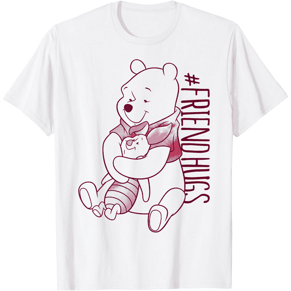 Winnie The Pooh Piglet And Pooh Friend Hugs Unisex Softstyle T-Shirt for Men Women Kids