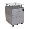 thumbnail image 2 of Techni Mobili RTA-S06-GRY Rolling File Cabinet with Glass Top, Grey, 2 of 5