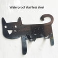 thumbnail image 5 of Wall Mounted Hook, Stainless Steel Cat Adhesive Wall Hook Keys Hanger for Kitchen Bathroom, 5 of 8