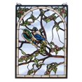 thumbnail image 1 of 14"W X 20"H Lovebirds Stained Glass Window, 1 of 1