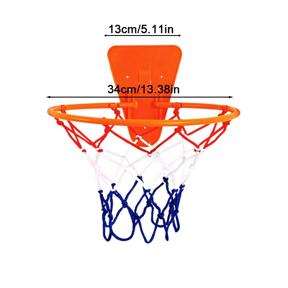 Large Indoor Basketball Hoop for Silent Basketball, No-Drill Wall Mounted Backboard for Home & Office, Height Adjustable Over the Door Basketball Goal with Strong Adhesive