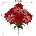 thumbnail image 3 of Mainstays 19 in Indoor Artificial Striped Poinsettia Bush, Red Color., 3 of 6