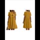 thumbnail image 3 of Vestido Camisero de y Algodón de Verano para Mujer, Informal, Holgado, con Cuello Redondo, Corta, Midi y Bolsillos Amarillo M, 3 of 7