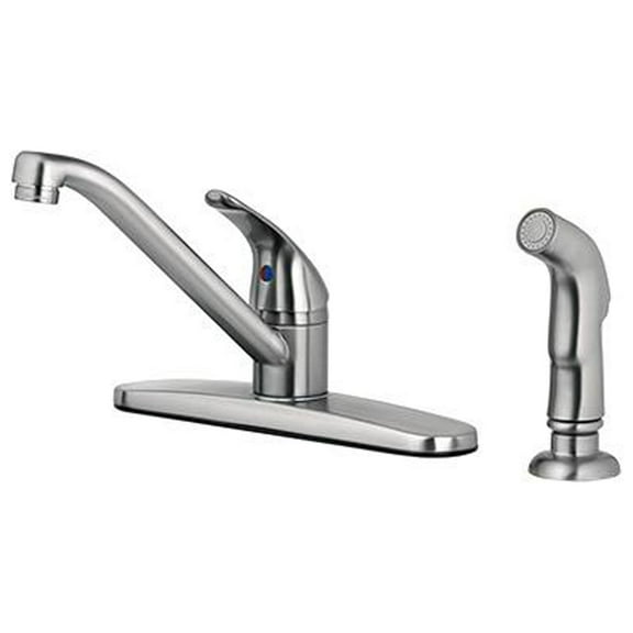 HomePointe 242102 Kitchen Faucet With Side Spray, Single Lever, PVD Brushed Nickel - Quantity 3