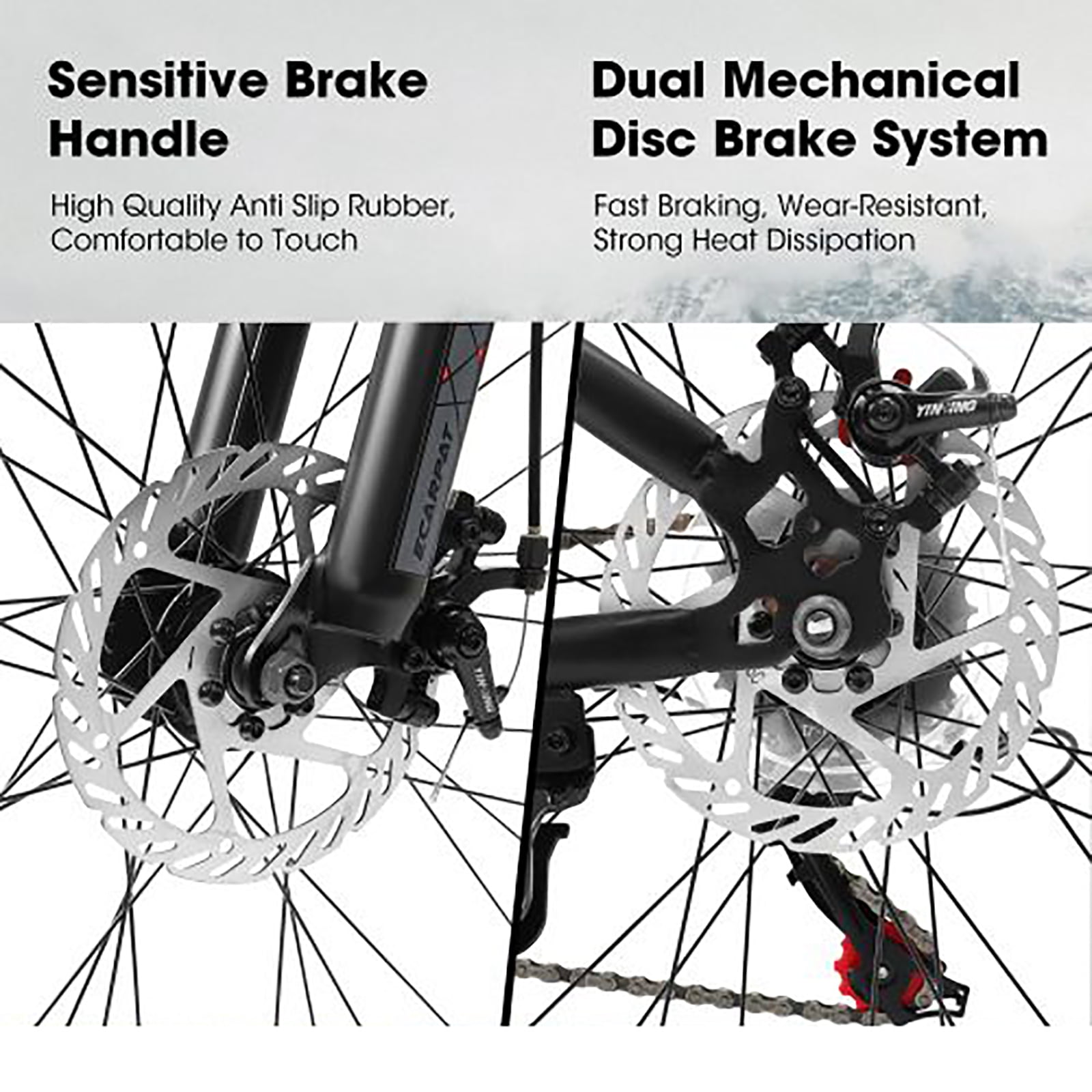 27.5 inch Mountain Bike for Adults, 21 Speed, Disc Brakes, High Carbon Steel Frame, Mountain Bike for Adlut Commuting and Outdoor Exploration, Black