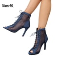 thumbnail image 3 of Guardurnaity Sandalias de lona de tacón alto para mujer, elegantes zapatos de baile con cordones de malla, zapatos de baile latino, zapatos de Calzado albaricoque treinta y nueve, 3 of 6