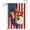 Blue, White and Red +4th of July, variant on Patriotic Stars and Stripes Eagle Wreath Garden Flag 12x18 Inch Double Sided Outside Decorations, USA 4th of July Memorial Day Independence Day Burlap Welcome American Flags Yard Farmhouse Outdoor