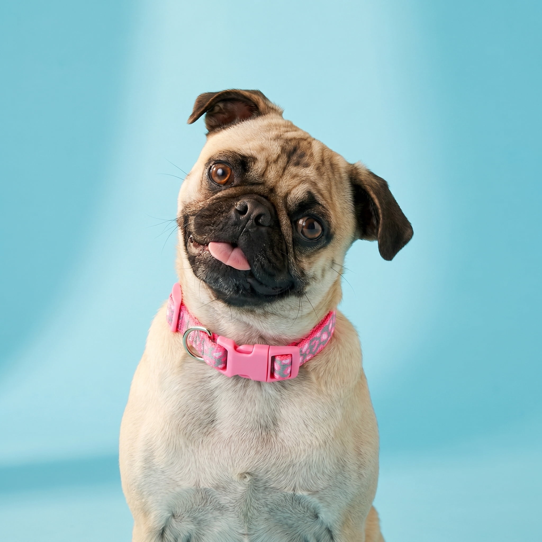 Vibrant Life Reflective Adjustable Dog Collar, Pink Cheetah, Small