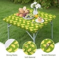 thumbnail image 4 of Yellow Lemon Fruit Slices Green Pattern Square Fitted Tablecloth with Elastic Edge,Square Table Cover,Washable Elastic Table Cover for Home Kitchen Party Decor 36"x36", 4 of 6