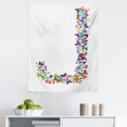 thumbnail image 1 of Letter J Tapestry, Alphabet and Nature Tropical Biological Monarch Butterfly of Wings Typeset ABC, Fabric Wall Hanging Decor for Bedroom Living Room Dorm, 5 Sizes, Multicolor, by Ambesonne, 1 of 1