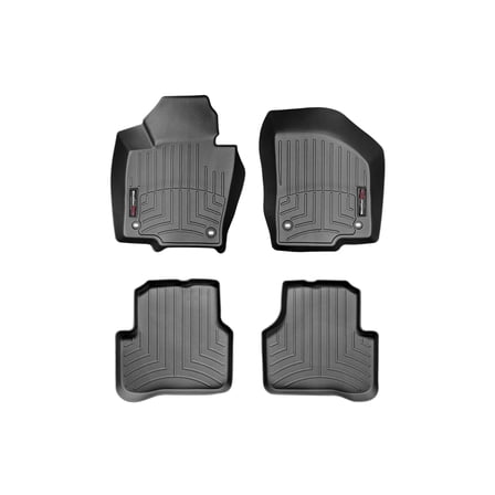 WeatherTech Custom Fit FloorLiners compatible with 2006-2006 VW Passat - 1st & 2nd Row (2-pc. Rear Liner), Black