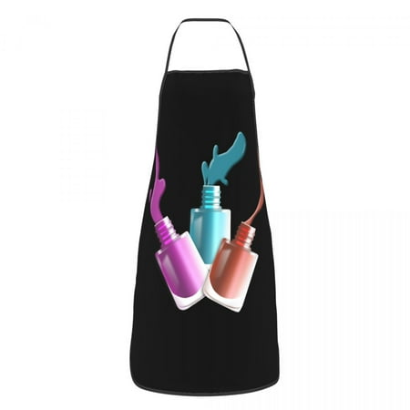 

Custom Bib Nail Polish Aprons Men Women Unisex Adult Chef Cooking Kitchen Tablier Cuisine Painting