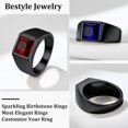 Bestyle S925 Sterling Silver Cubic Zirconia Cz Band Rings For Men Boys